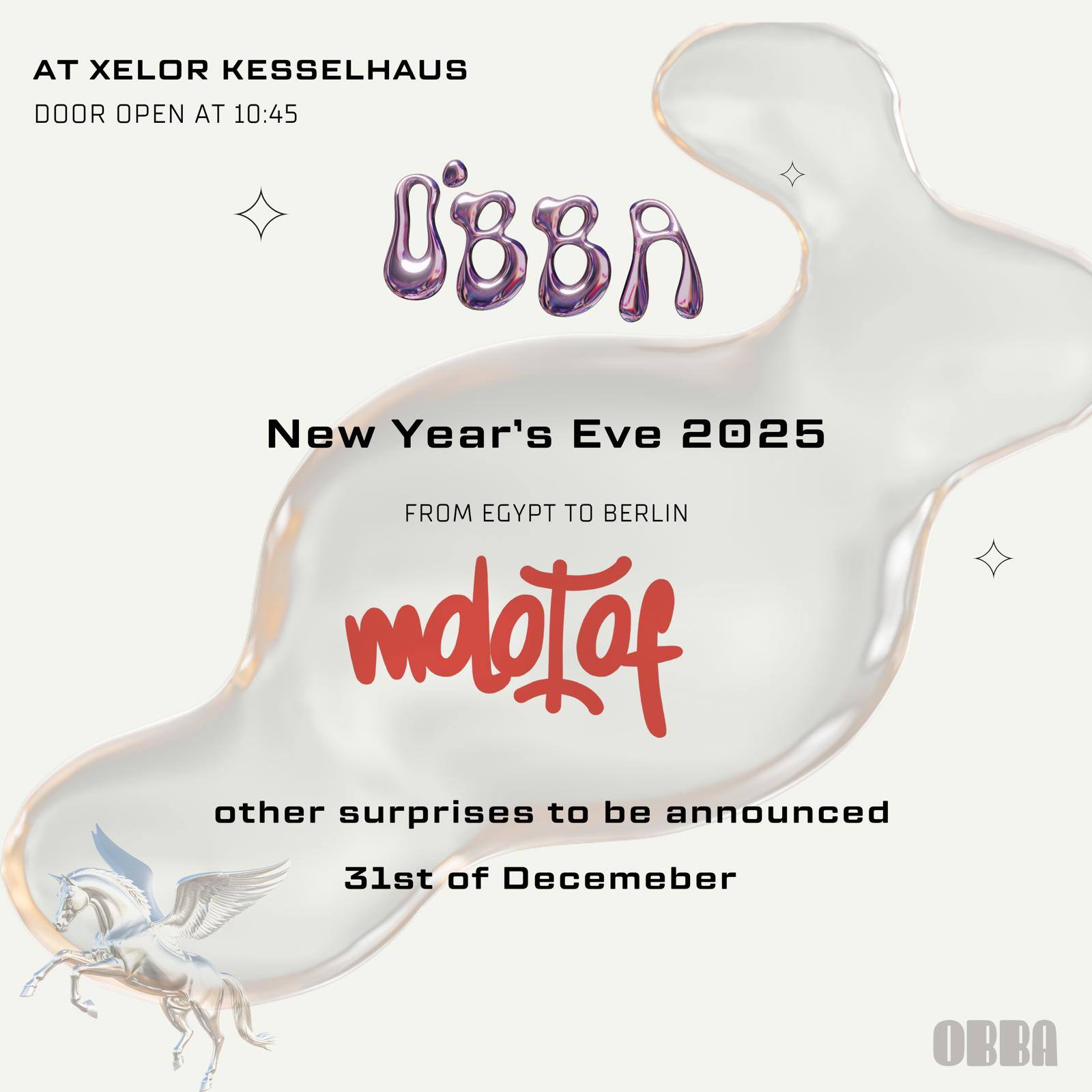 Obba Berlin New Year's Eve 2025 - Molotof and other surprised to be announced 